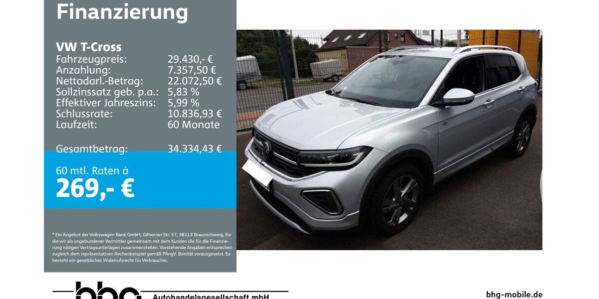 VW T-Cross 6.975 km 28.930 &euro; Rottweil 78628