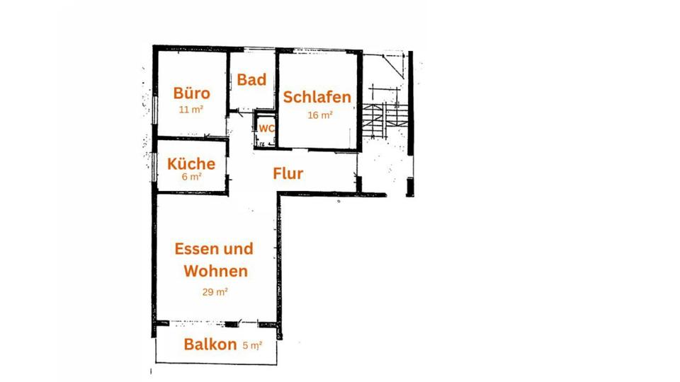 Etagenwohnung Rottweil - 3.5 Zimmer, 83 m&sup2;, 795&euro; | Angebot:25457021