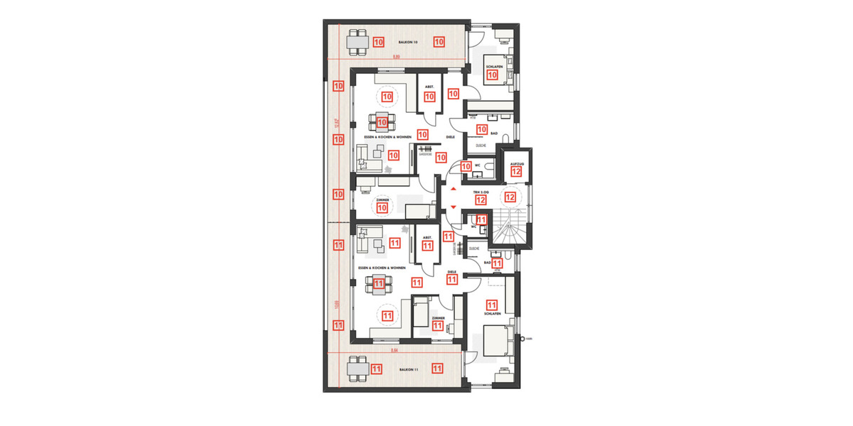 Erdgeschoßwohnung Wehingen - 2.5 Zimmer, 85 m&sup2;, 940&euro; | Angebot:24139057