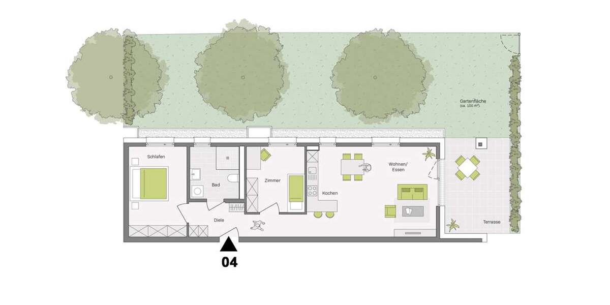 Etagenwohnung Aldingen - 3 Zimmer, 81 m&sup2;, 403.700&euro; | Angebot:22729022