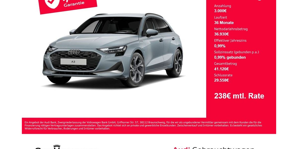 Audi A3 6.700 km 38.890 &euro; Tuttlingen 78532