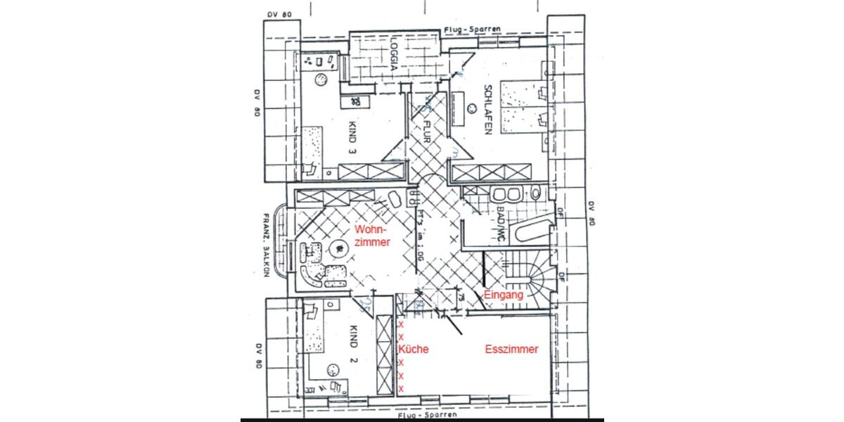 Dachgeschoßwohnung Schömberg - 5 Zimmer, 106 m&sup2;, 1.200&euro; | Angebot:25350426
