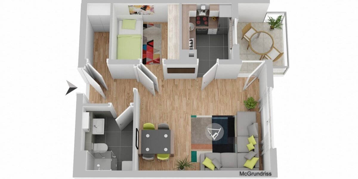 Modernisierte 1,5-Zimmer-Wohnung mit Balkon & Aufzug in Rottweil - Etagenwohnung Rottweil | Angebot:26648059