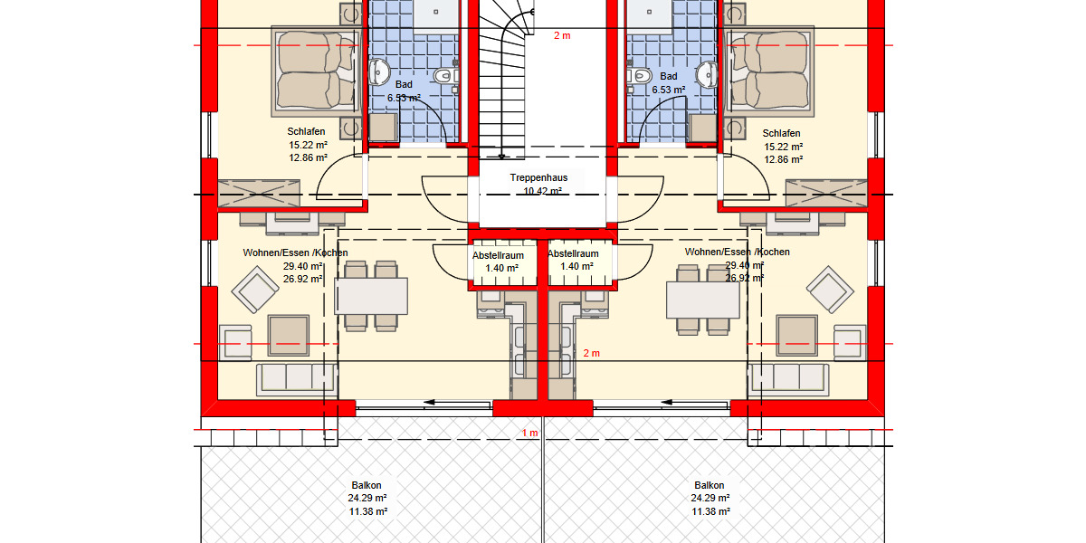 Etagenwohnung Dietingen Rotenzimmern - 2 Zimmer, 59 m&sup2;, 254.087&euro; | Angebot:25727831