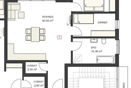 Wohnung Denkingen - 3.5 Zimmer, 78 m&sup2;, 900&euro; | Angebot:25654100