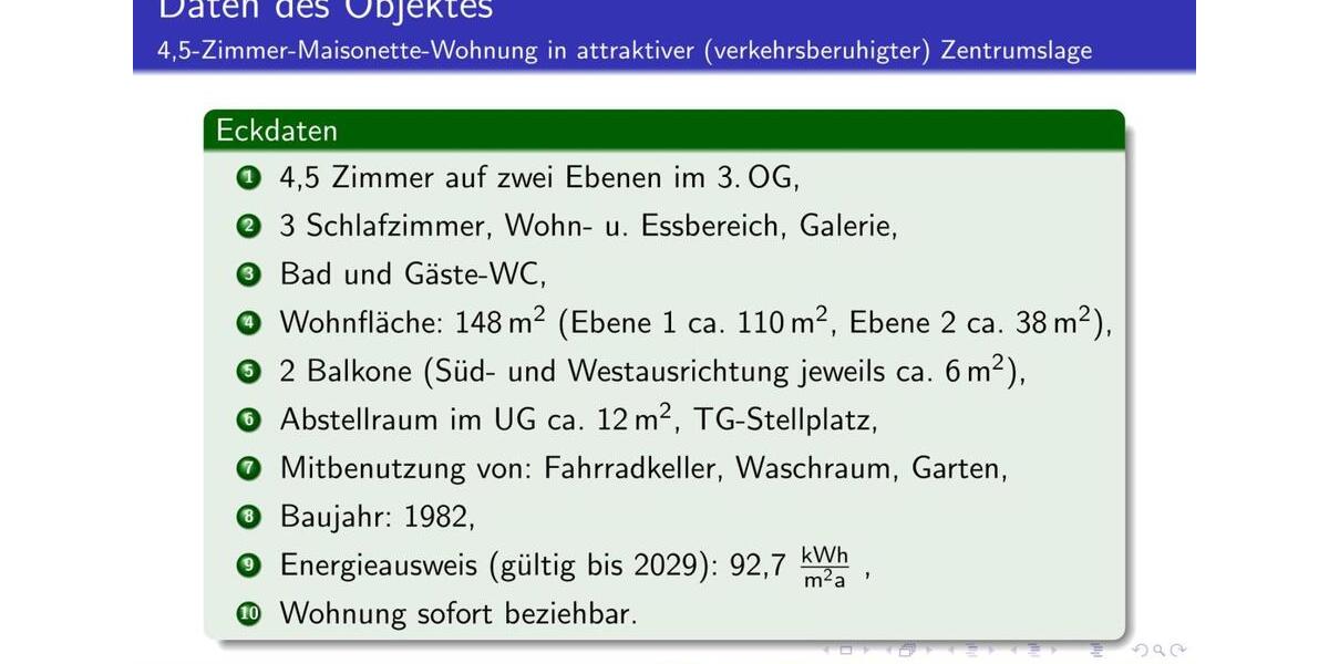 Maisonettenwohnung Bad Dürrheim - 4.5 Zimmer, 148 m&sup2;, 335.000&euro; | Angebot:24652716