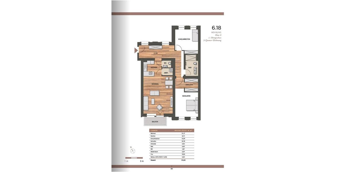 Erdgeschoßwohnung Villingen-Schwenningen Kopsbühl - 3 Zimmer, 112 m&sup2;, 1.280&euro; | Angebot:25221153