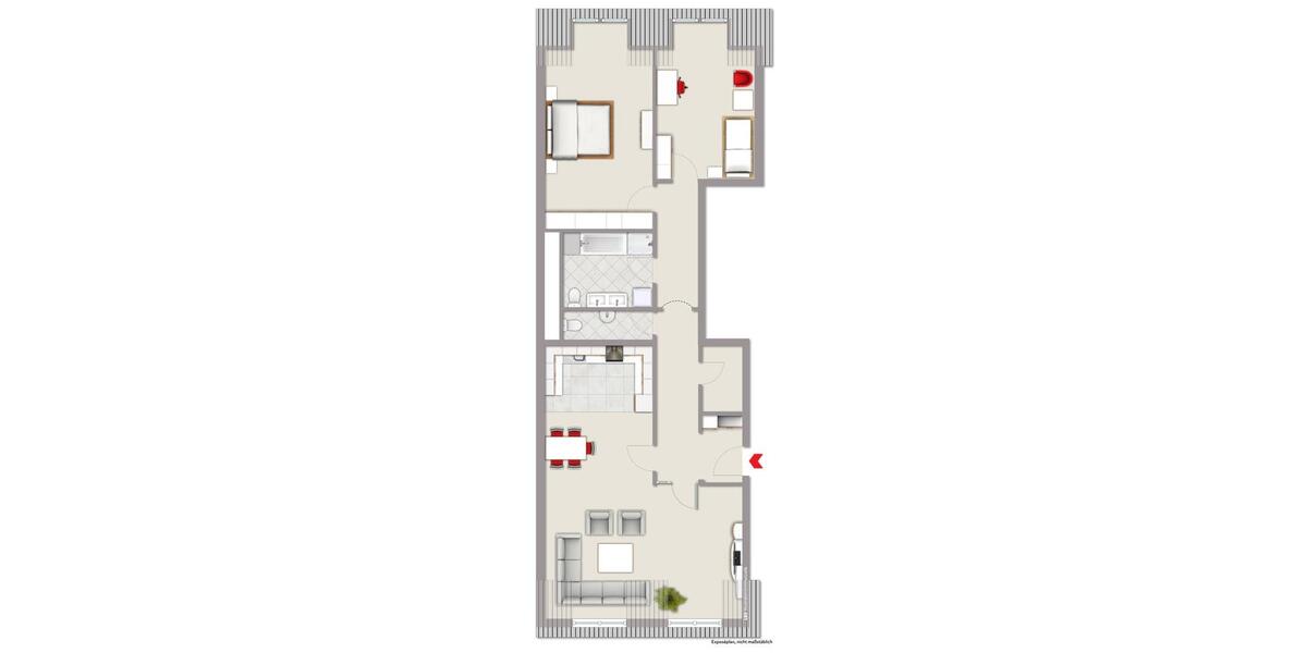 Etagenwohnung Villingen-Schwenningen Schwenningen - 3.5 Zimmer, 104 m&sup2;, 880&euro; | Angebot:24466250