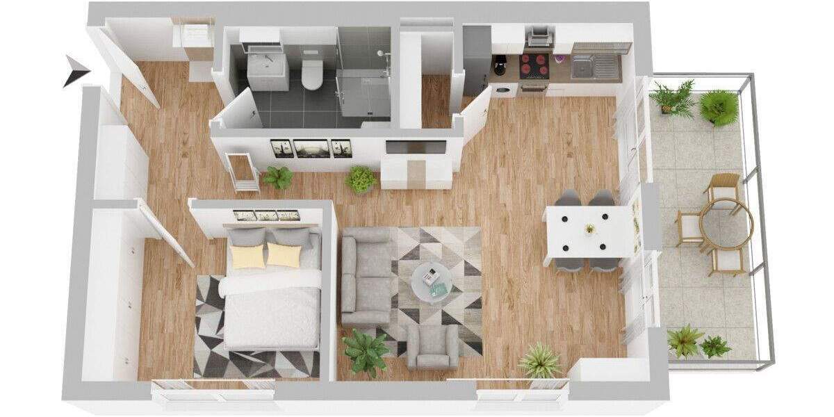 Etagenwohnung Titisee-Neustadt Neustadt - 2 Zimmer, 56 m&sup2;, 299.000&euro; | Angebot:25671468