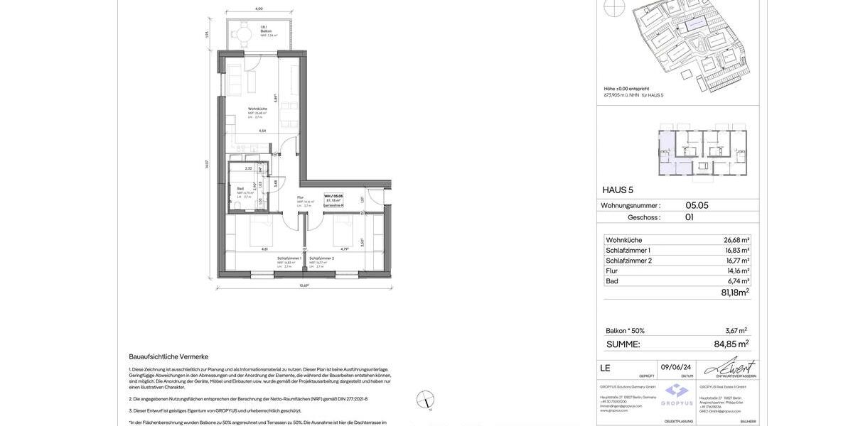 Etagenwohnung Immendingen - 3 Zimmer, 85 m&sup2;, 1.210&euro; | Angebot:25454852