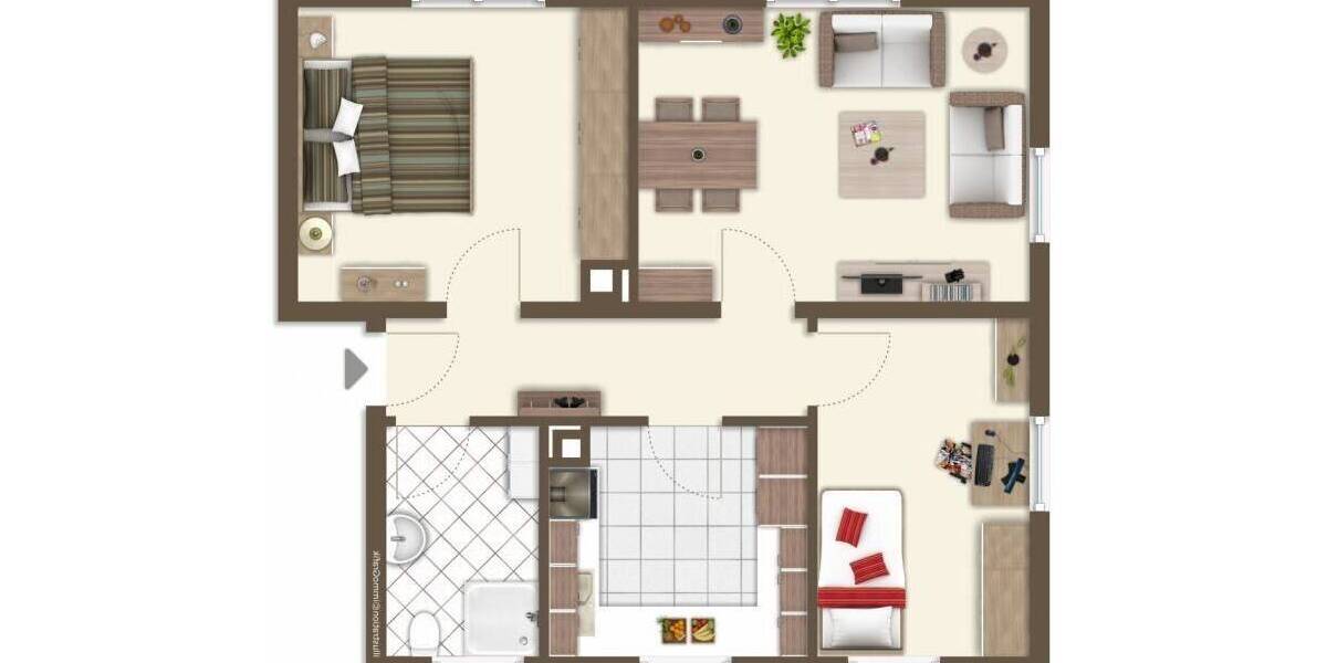 Etagenwohnung Rottweil - 3 Zimmer, 57 m&sup2;, 450&euro; | Angebot:26556628