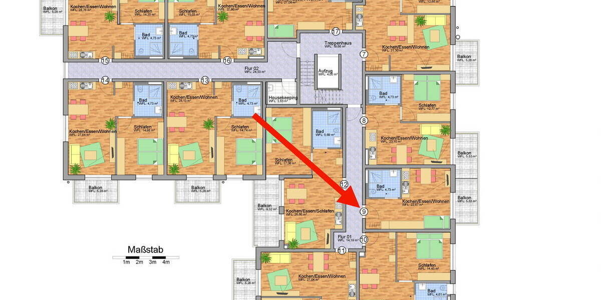 Etagenwohnung Blumberg - 1 Zimmer, 28 m&sup2;, 126.500&euro; | Angebot:25777190