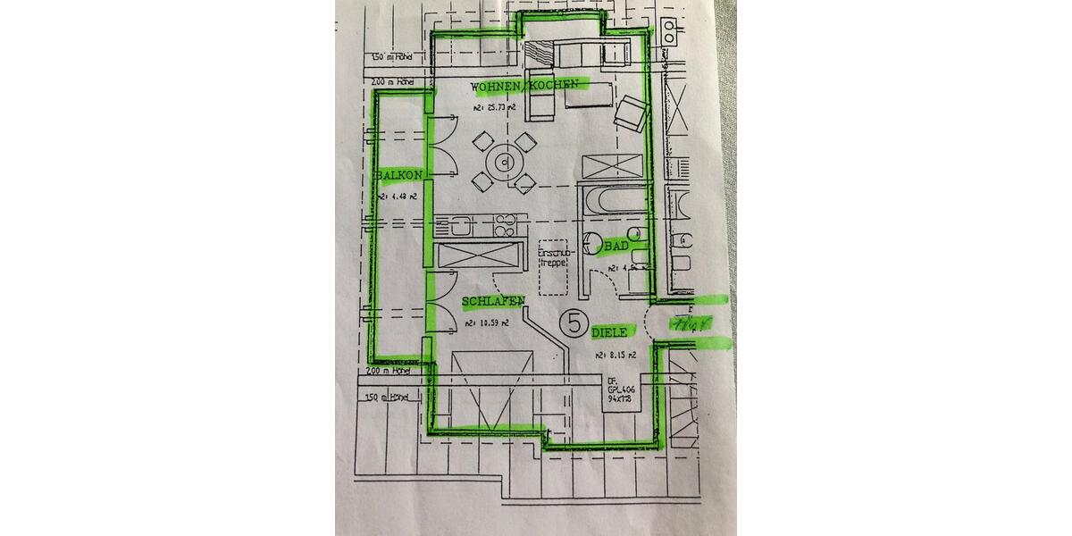 Dachgeschoßwohnung Villingen-Schwenningen Schwenningen - 2 Zimmer, 58 m&sup2;, 690&euro; | Angebot:24979807