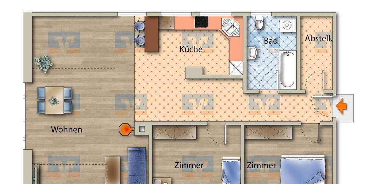 Etagenwohnung Titisee-Neustadt Neustadt - 3 Zimmer, 93 m&sup2;, 265.000&euro; | Angebot:25745145