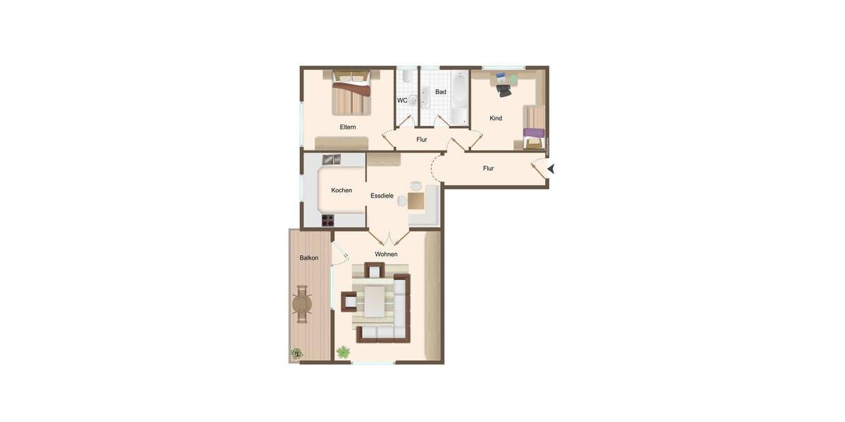 Etagenwohnung Donaueschingen - 3 Zimmer, 94 m&sup2;, 215.000&euro; | Angebot:26862345