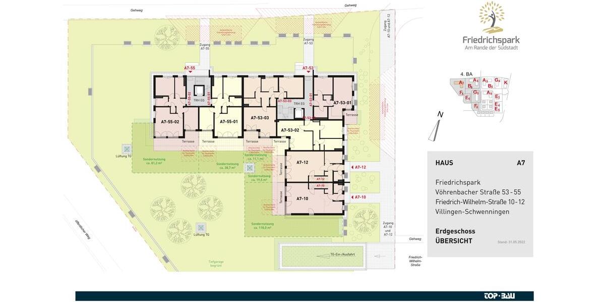 Erdgeschoßwohnung Villingen-Schwenningen Schwenningen - 3 Zimmer, 95 m&sup2;, 1.090&euro; | Angebot:24533264