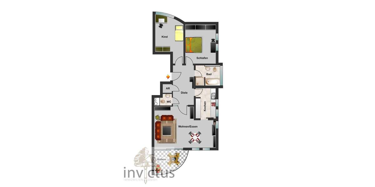 Etagenwohnung Rottweil - 3 Zimmer, 92 m&sup2;, 249.000&euro; | Angebot:25776022