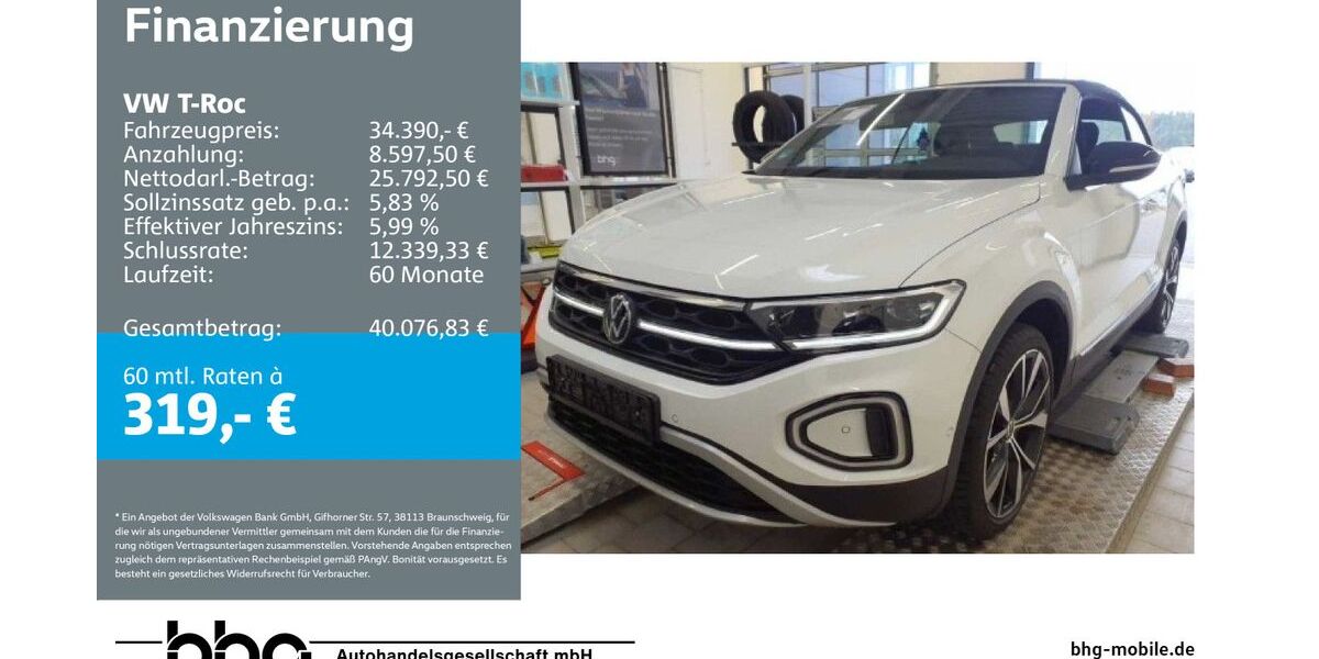VW T-Roc 14.359 km 34.390 &euro; Rottweil 78628