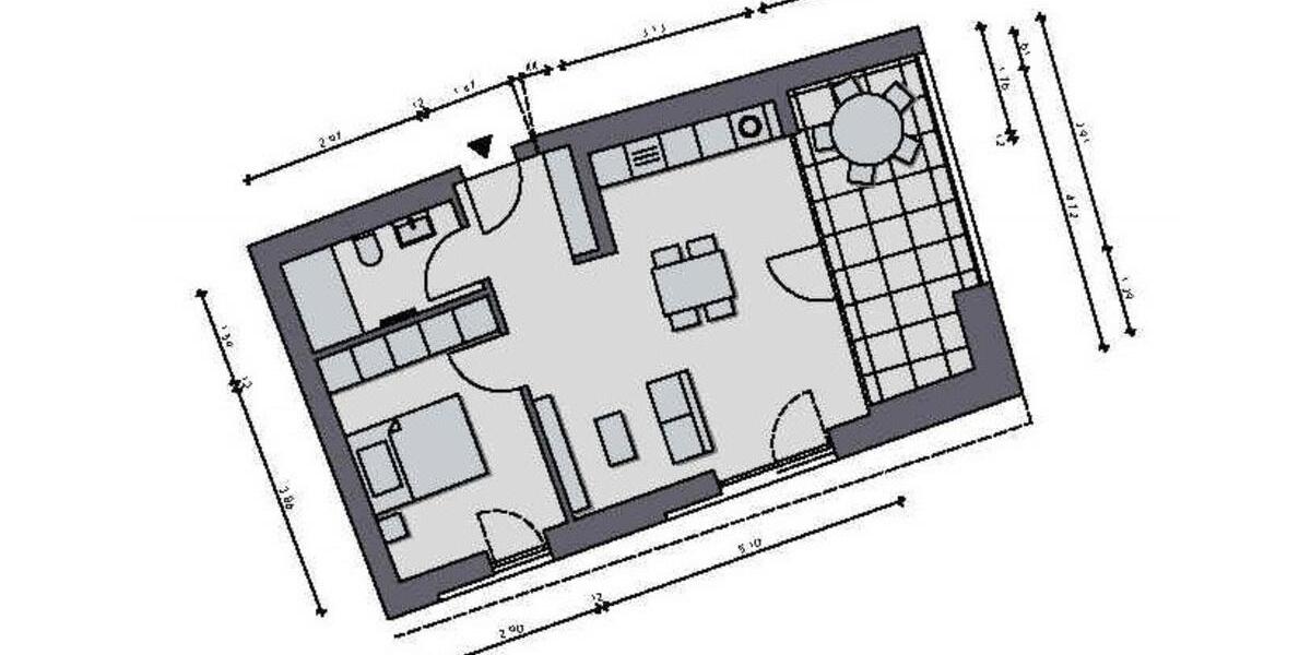 Etagenwohnung Tuttlingen - 2 Zimmer, 52 m&sup2;, 760&euro; | Angebot:25655998