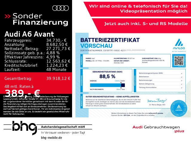 Audi A6 85.527 km 34.730 &euro; Rottweil 78628