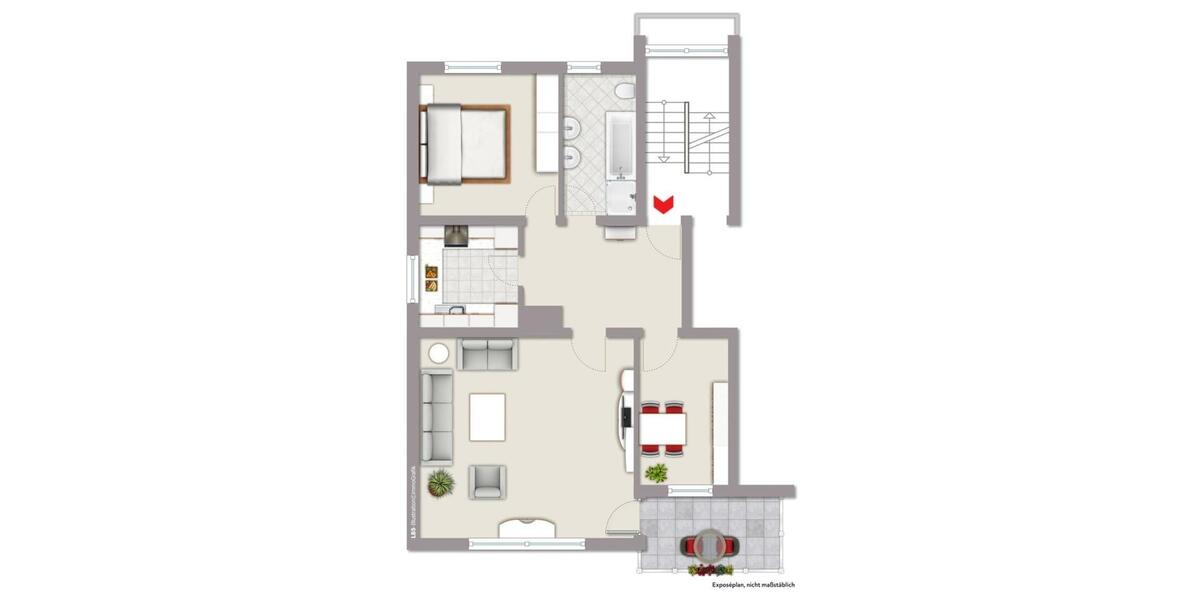 Etagenwohnung Schramberg - 3 Zimmer, 74 m&sup2;, 975&euro; | Angebot:25285068