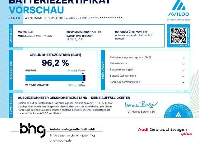 Audi Q4 e-tron 47.360 km 36.430 &euro; Rottweil 78628