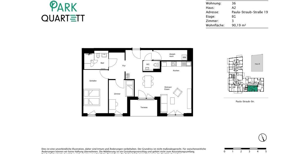 Erdgeschoßwohnung Villingen-Schwenningen Kopsbühl - 3 Zimmer, 91 m&sup2;, 995&euro; | Angebot:24812317