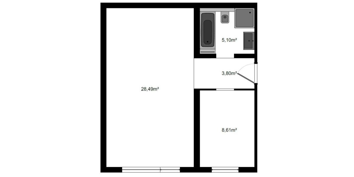 Etagenwohnung Villingen-Schwenningen Schwenningen - 1 Zimmer, 46 m&sup2;, 420&euro; | Angebot:25365025