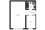 Etagenwohnung Villingen-Schwenningen Schwenningen - 1 Zimmer, 46 m&sup2;, 420&euro; | Angebot:25365025