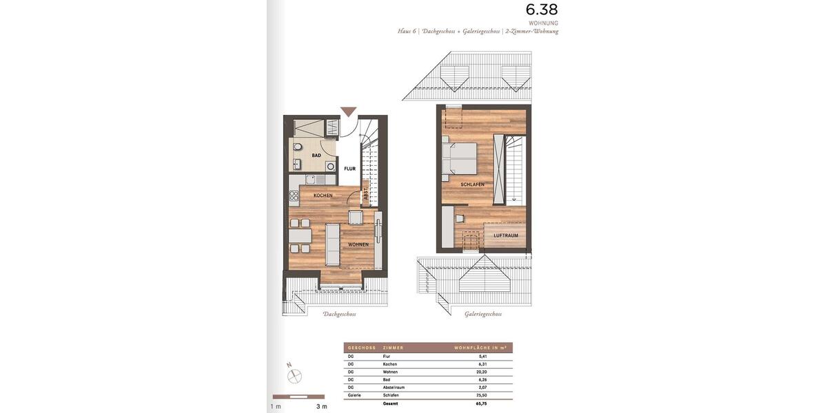 Etagenwohnung Villingen-Schwenningen Kopsbühl - 2 Zimmer, 66 m&sup2;, 845&euro; | Angebot:25783090