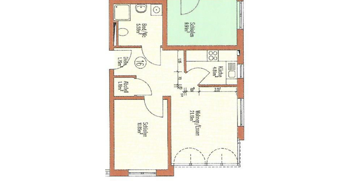 Etagenwohnung Trossingen - 2 Zimmer, 47 m&sup2;, 517&euro; | Angebot:25454867