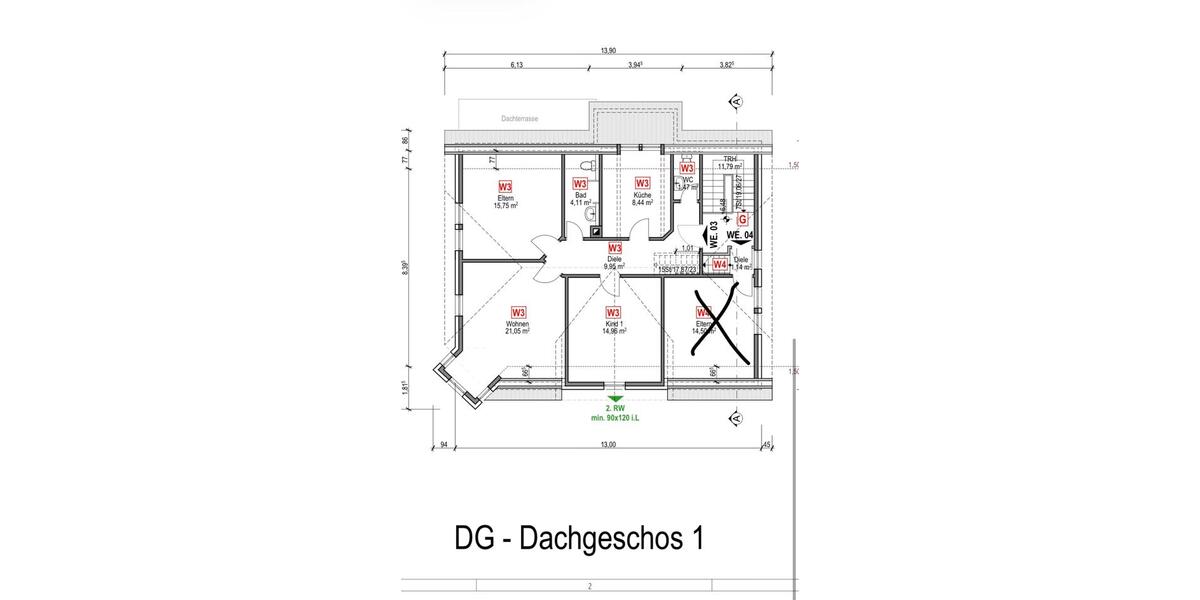 Dachgeschoßwohnung Villingen-Schwenningen Schwenningen - 1 Zimmer, 75 m&sup2;, 1.050&euro; | Angebot:25161035