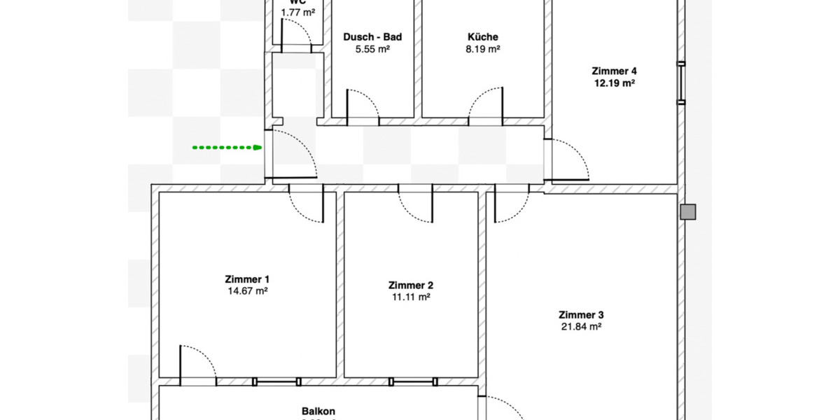 Etagenwohnung Villingen-Schwenningen Schwenningen - 4 Zimmer, 86 m&sup2;, 1.000&euro; | Angebot:25615164